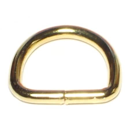1/8 X 7/8 Brass D-Rings 15PK